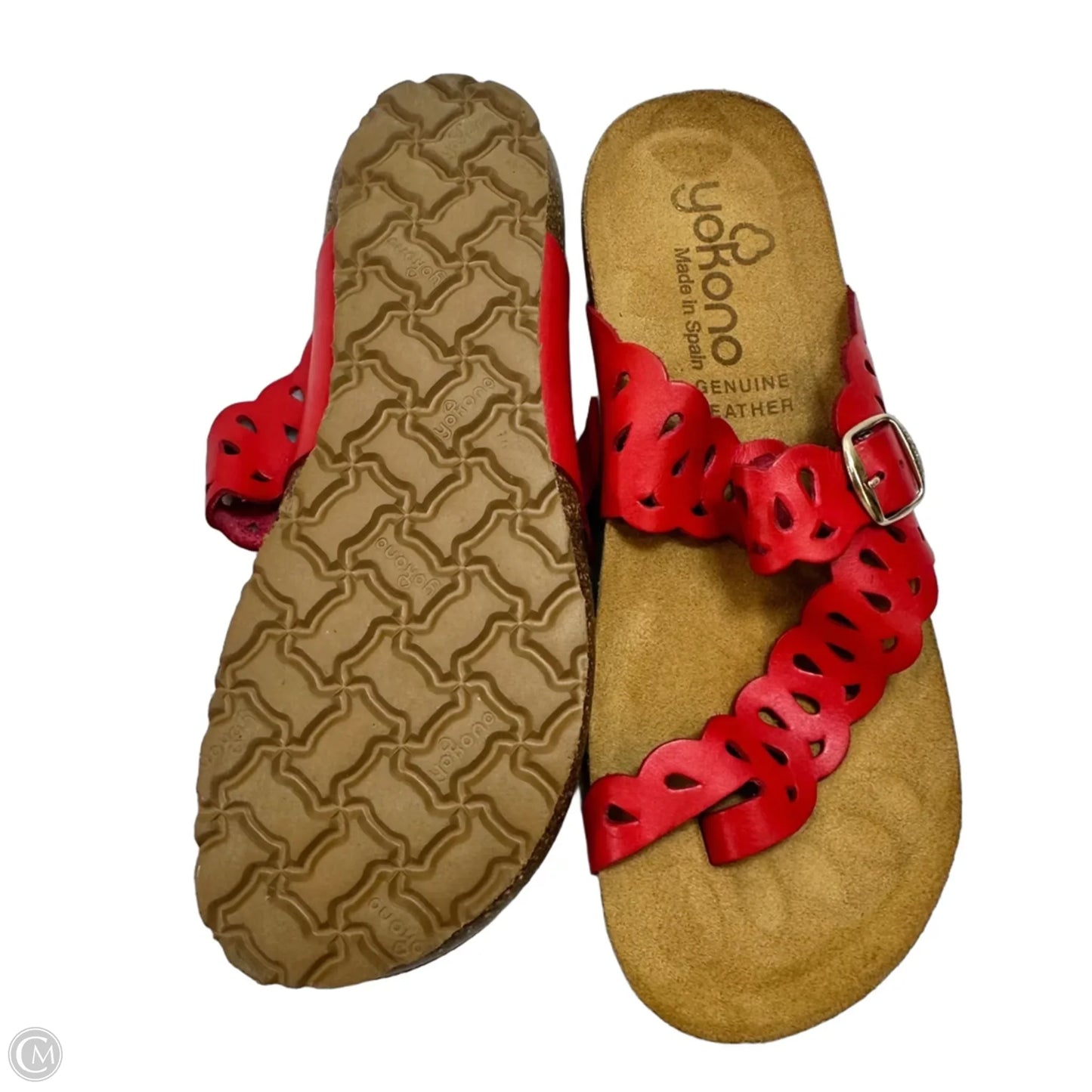 Sandals Flats By Clothes Mentor In Red, Size: 8