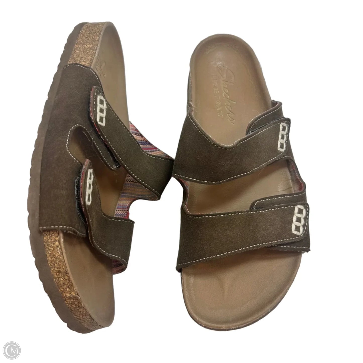 Sandals Flip Flops By Skechers In Brown, Size: 9