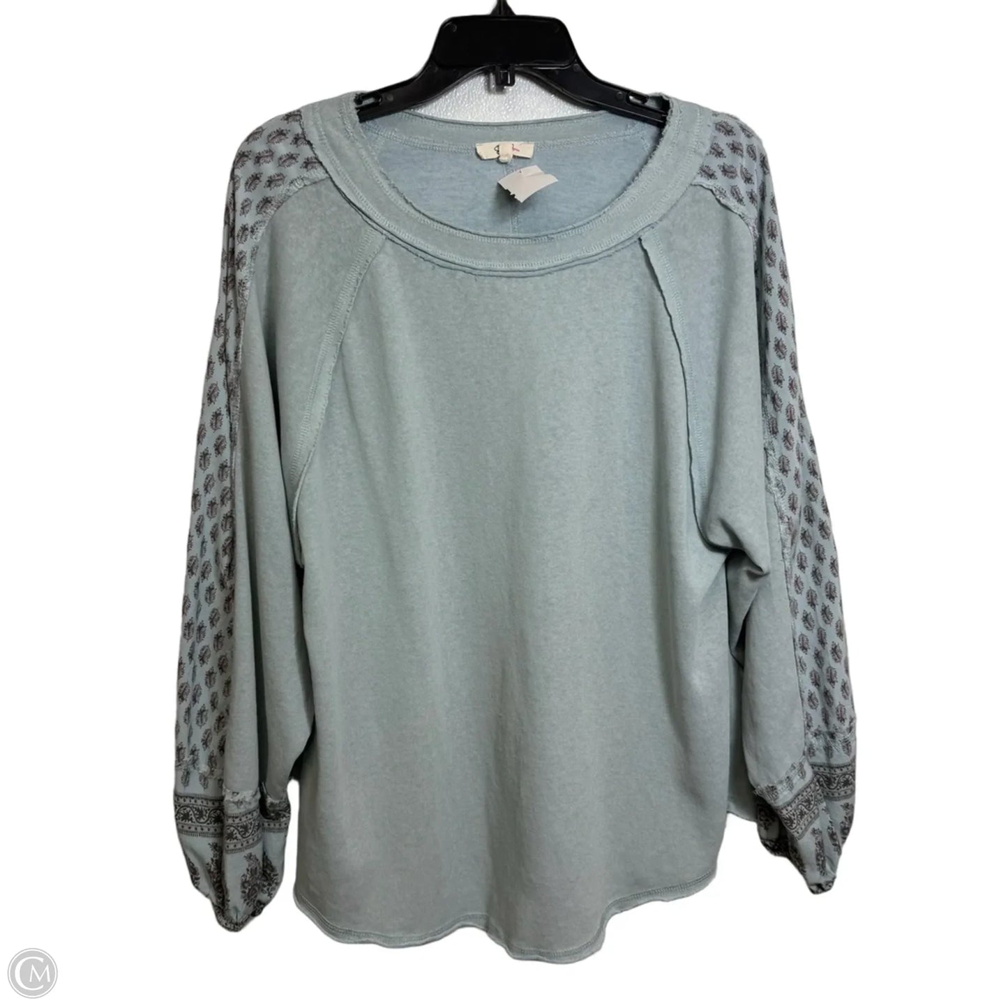 Top Long Sleeve By Easel In Blue, Size: S