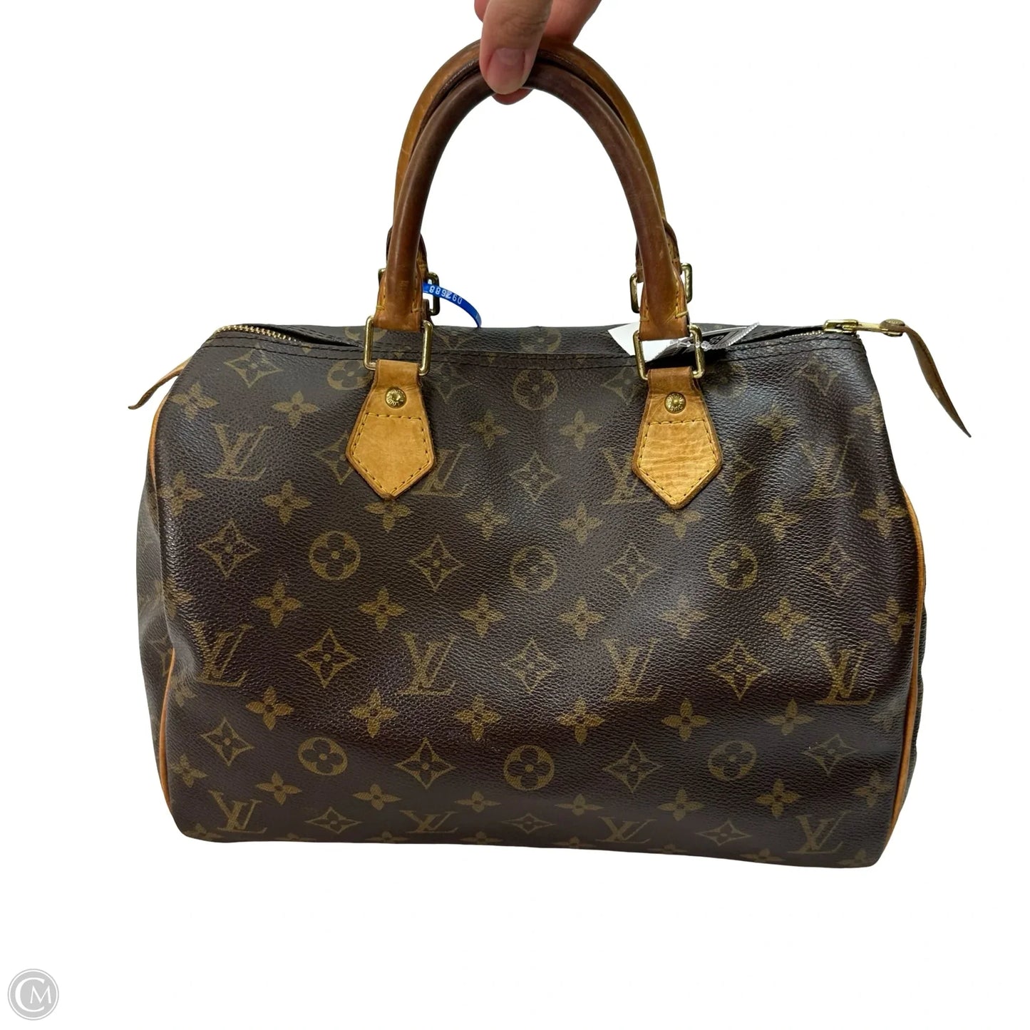 Speedy Handbag Luxury Designer By Louis Vuitton, Size: Medium