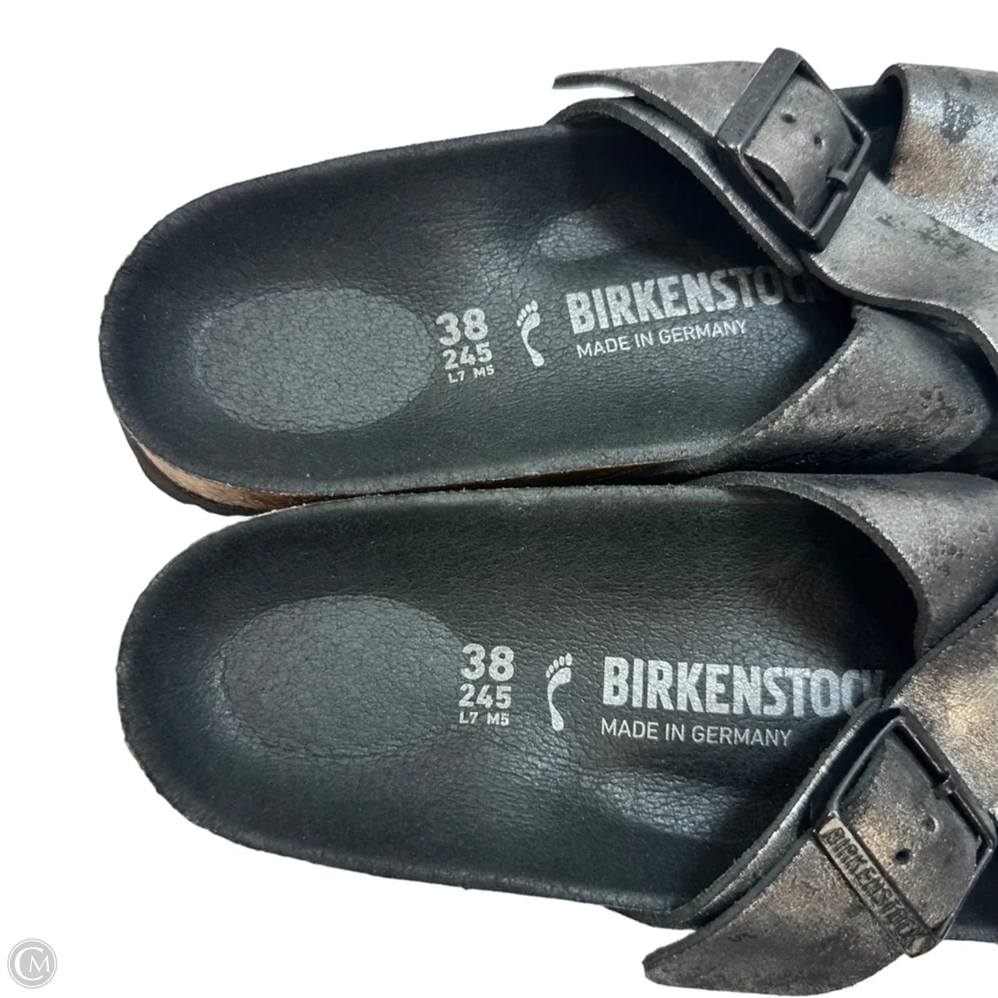 Sandals Flats By Birkenstock In Black, Size: 7