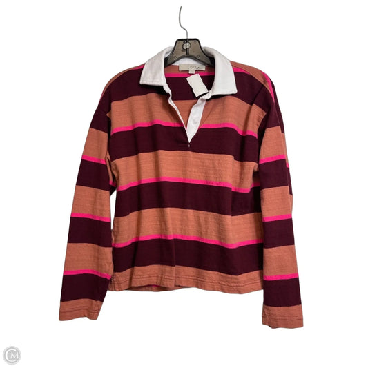 Top Long Sleeve By Loft In Striped Pattern, Size: S