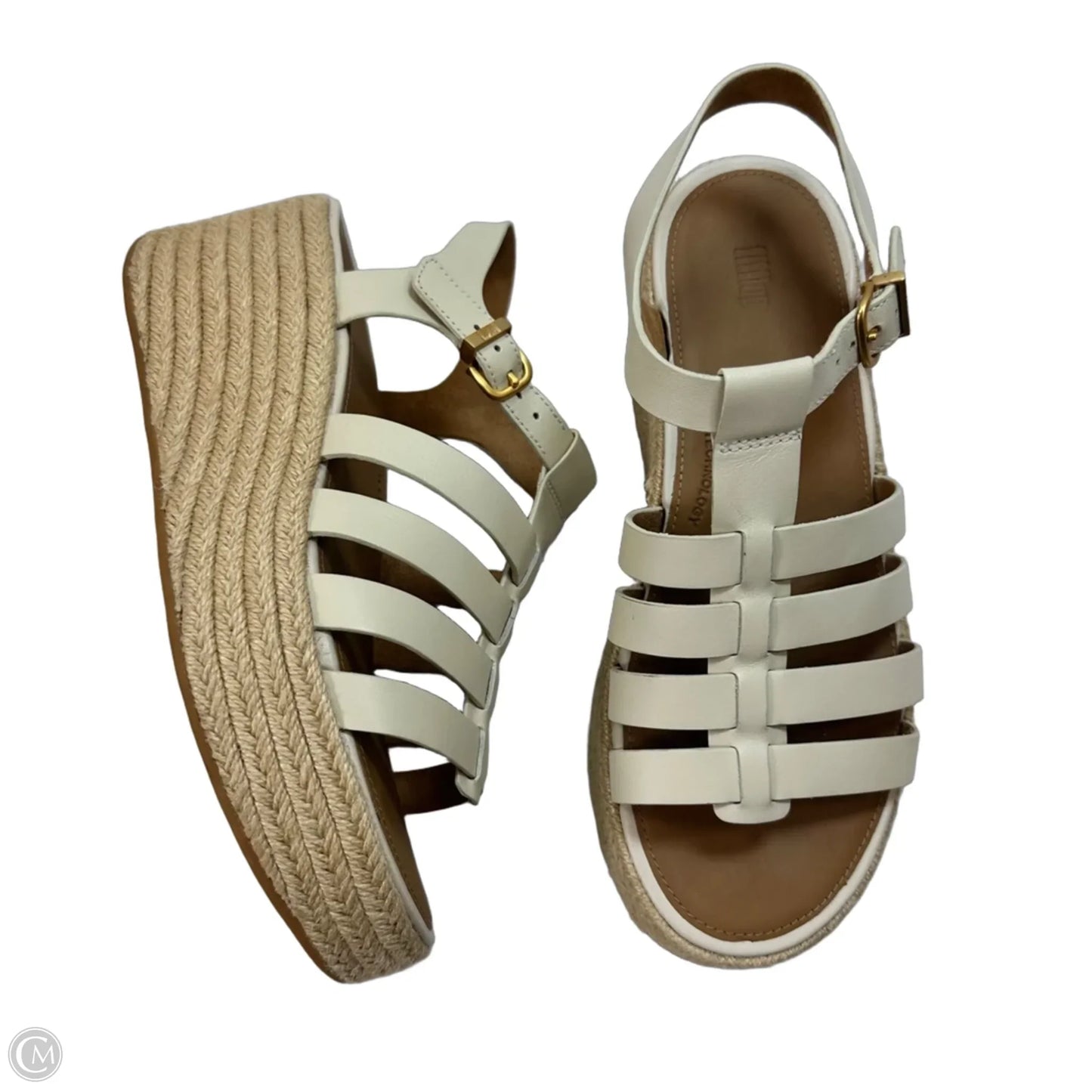 Sandals Heels Platform By Fitflop In Cream, Size: 7.5
