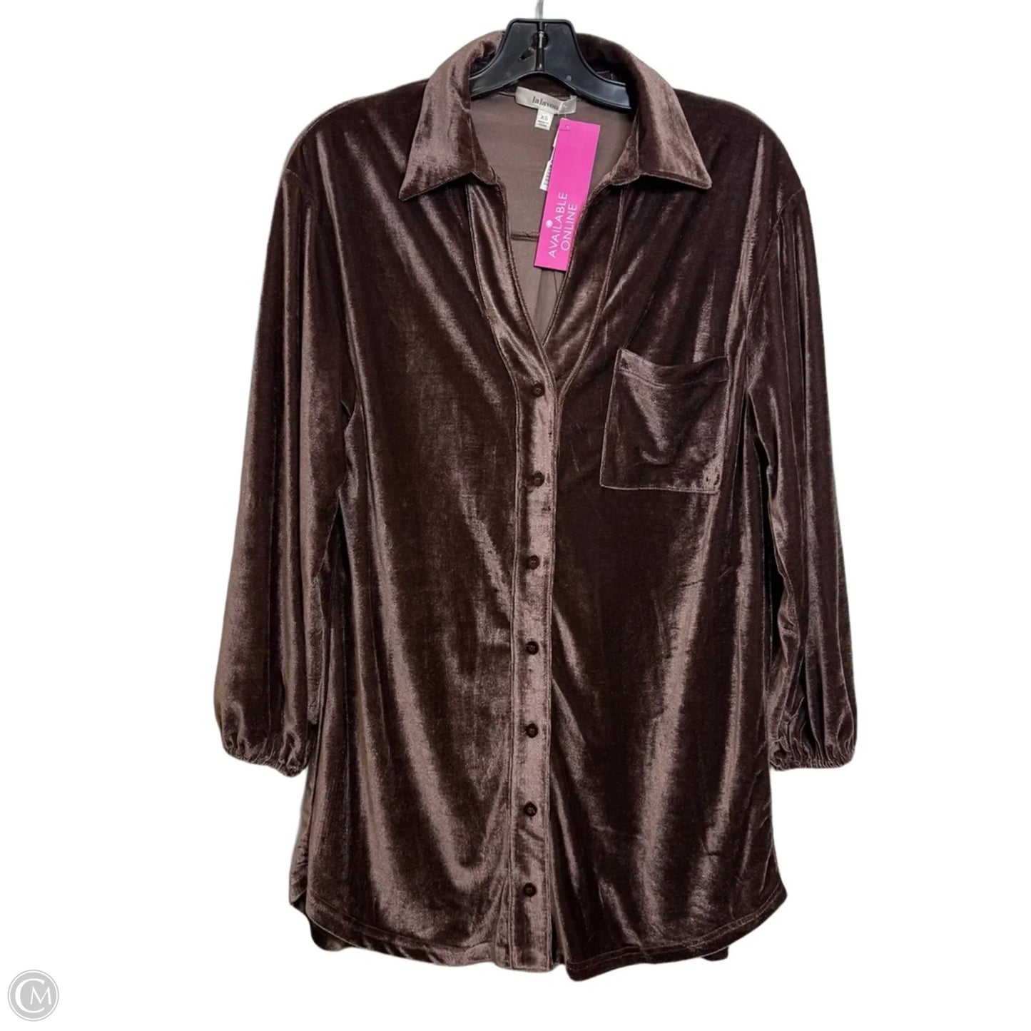 Top Long Sleeve By Clothes Mentor In Bronze, Size: Xs