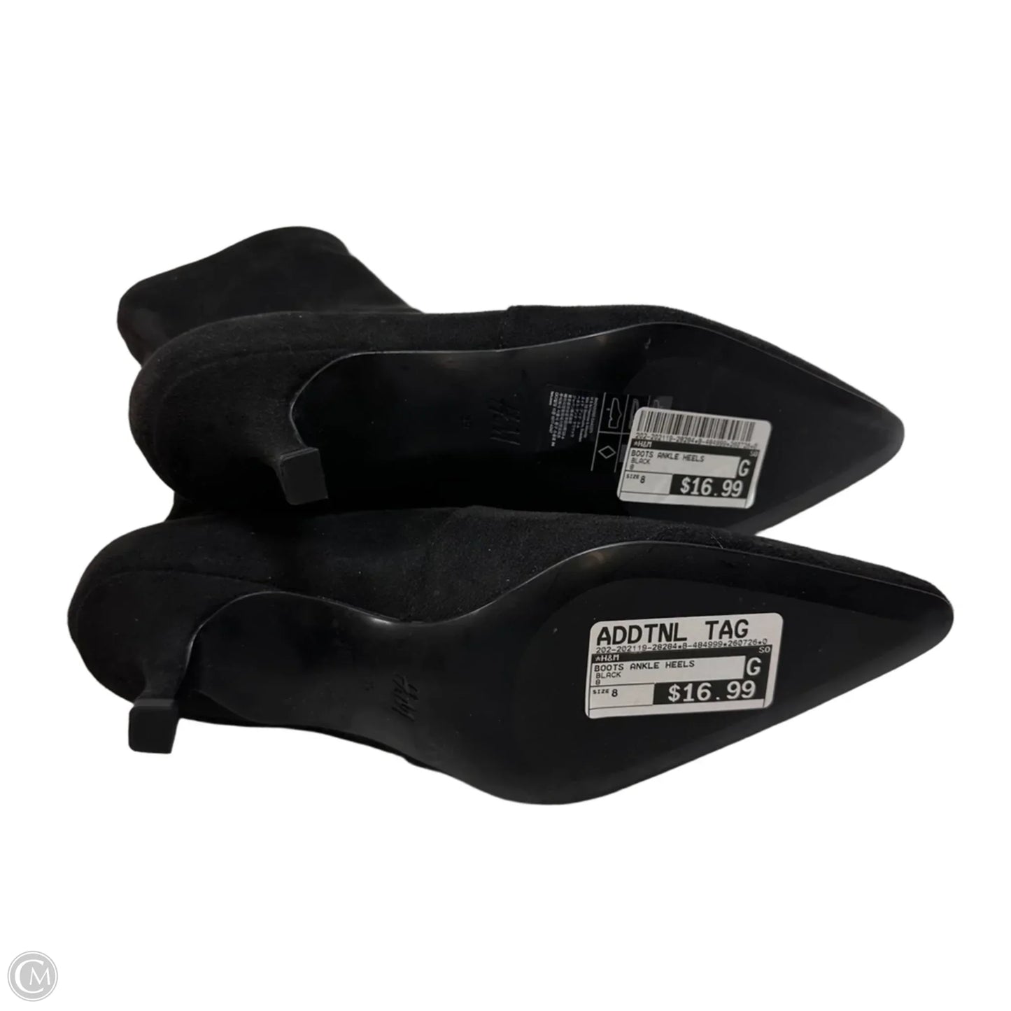 Boots Ankle Heels By H&m In Black, Size: 8
