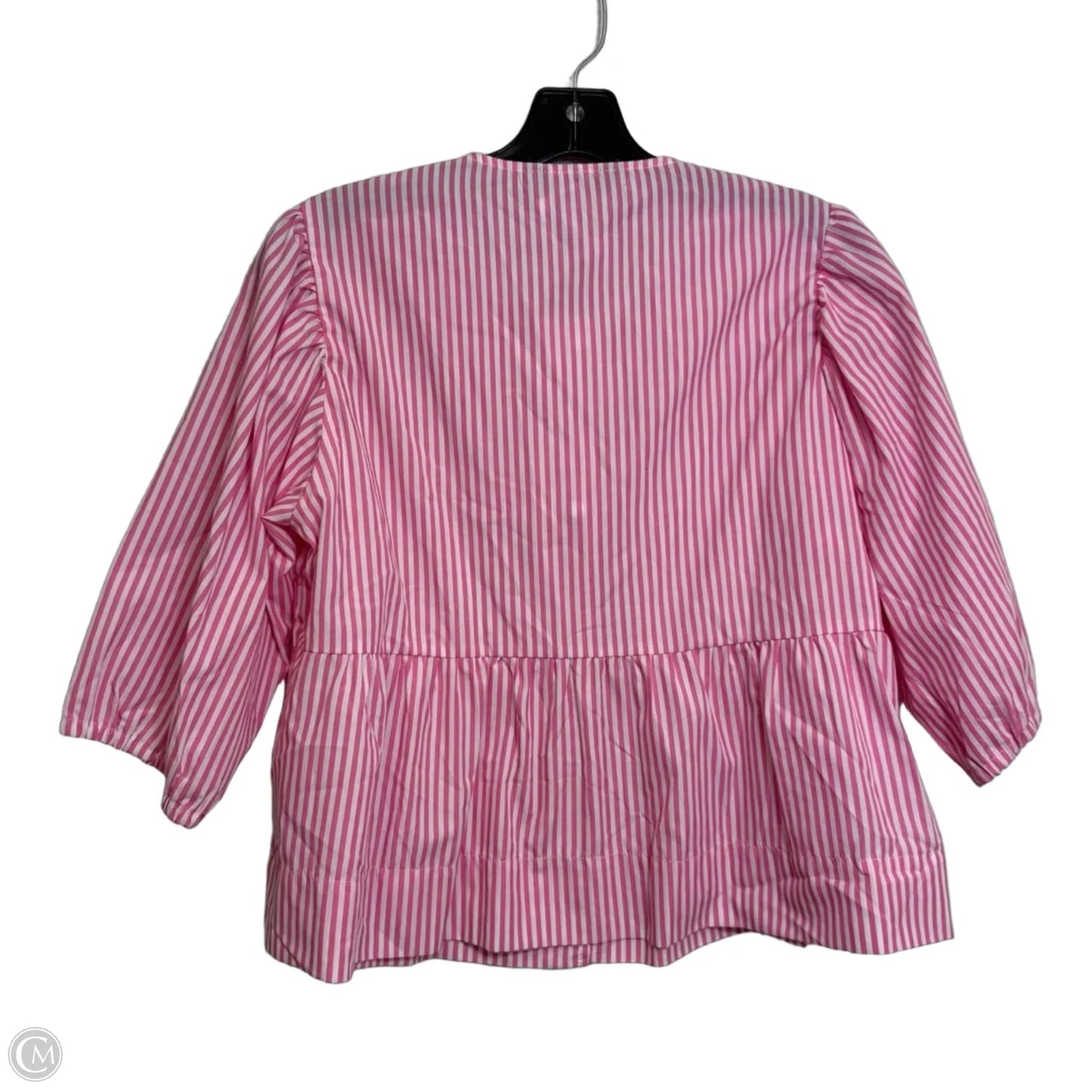 Top Short Sleeve By Velvet Heart In Striped Pattern, Size: M