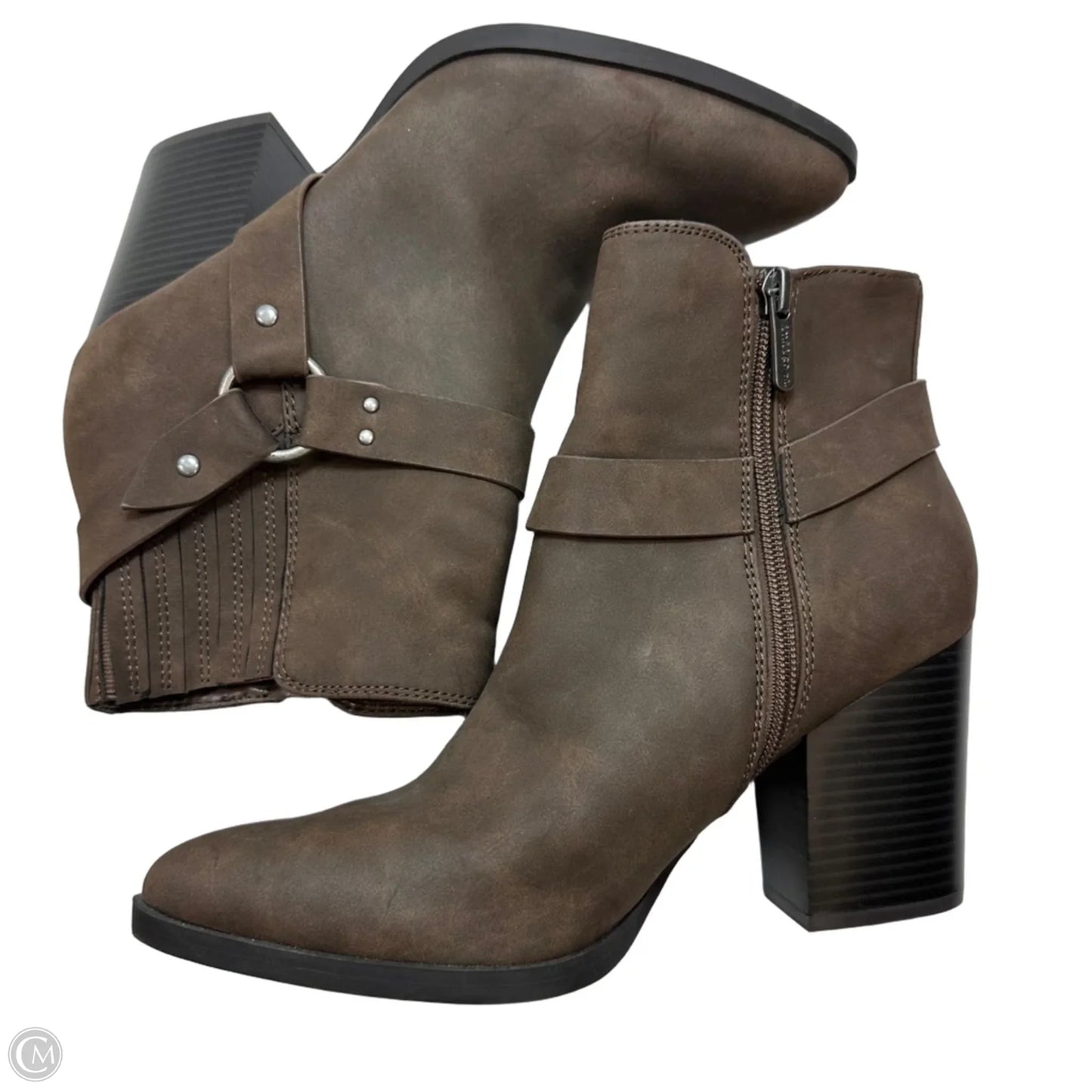 Boots Ankle Heels By Indigo Rd In Brown, Size: 9.5