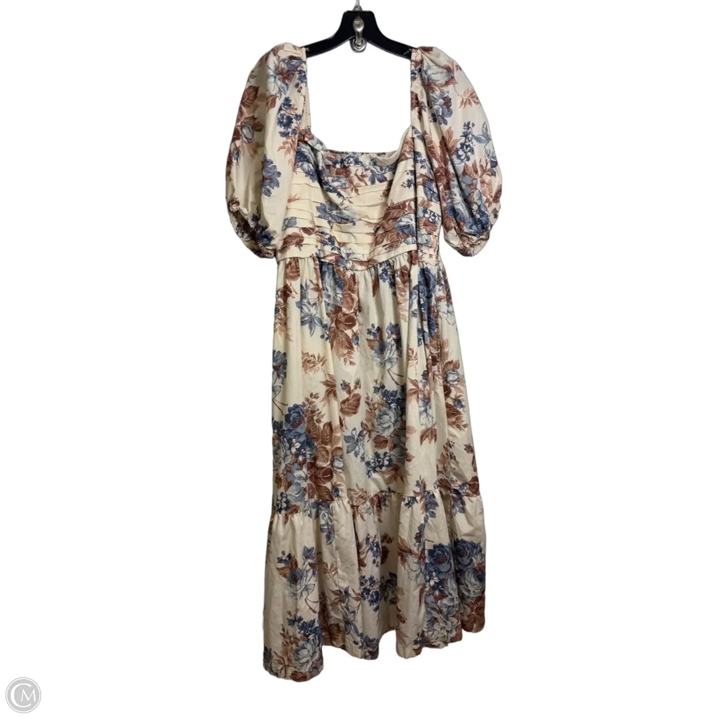 Dress Casual Maxi By Abercrombie And Fitch In Cream & Tan, Size: Xl