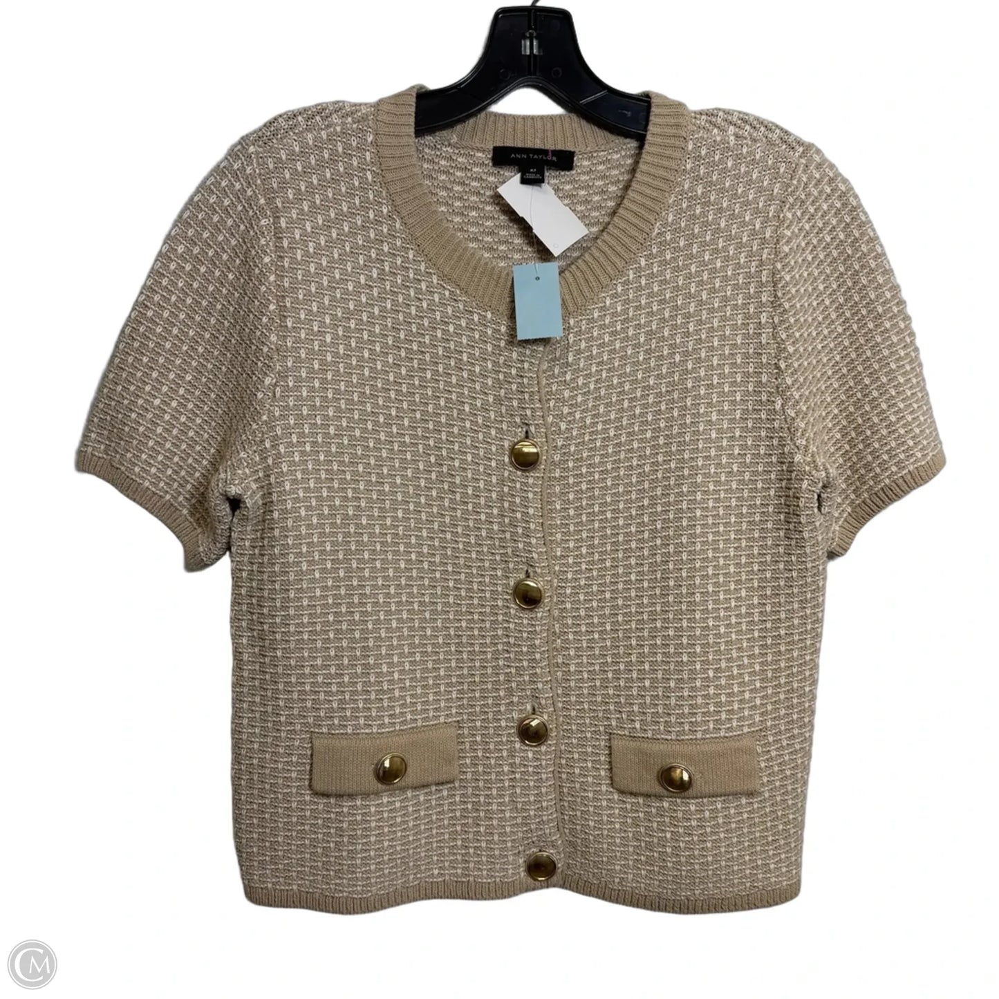 Cardigan By Ann Taylor In Cream, Size: Mp