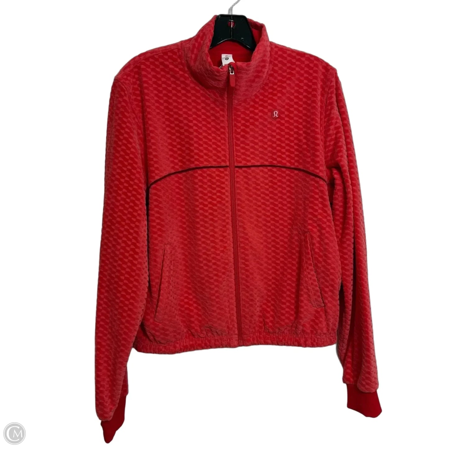 Athletic Jacket By Lululemon In Red, Size: S