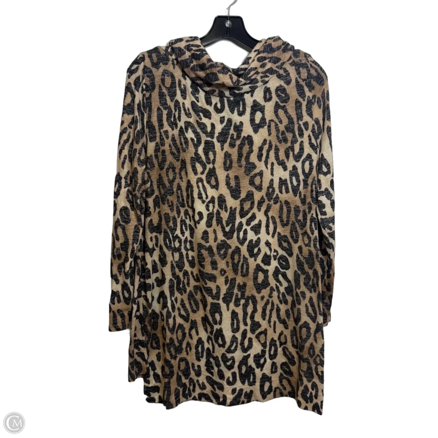 Top Long Sleeve By Chicos In Leopard Print, Size: L