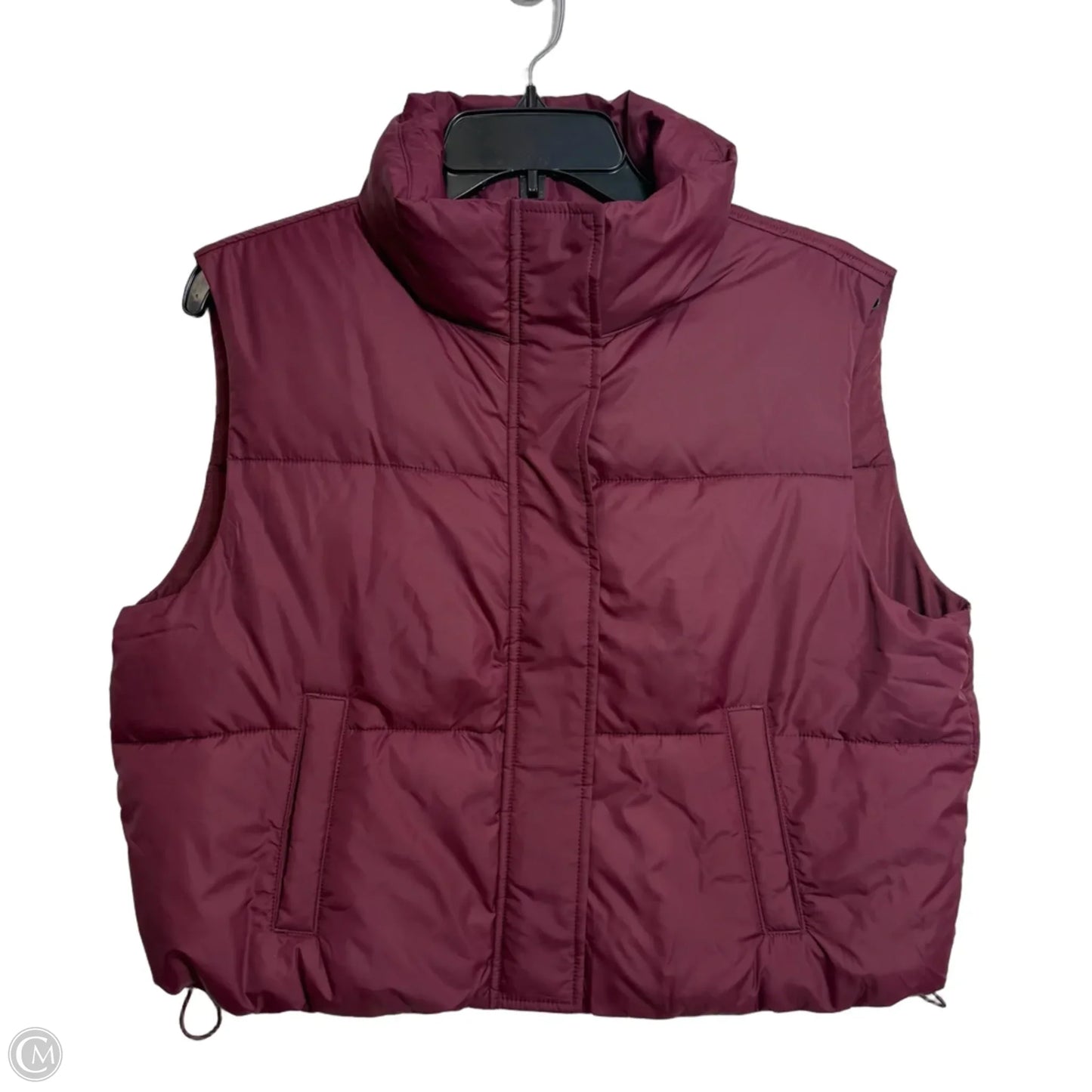 Vest Puffer & Quilted By Loft In Maroon, Size: Sp