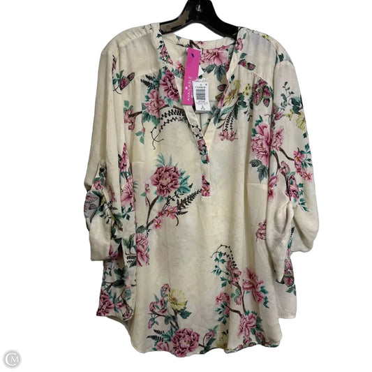 Top Long Sleeve By Torrid In Floral Print, Size: 3x