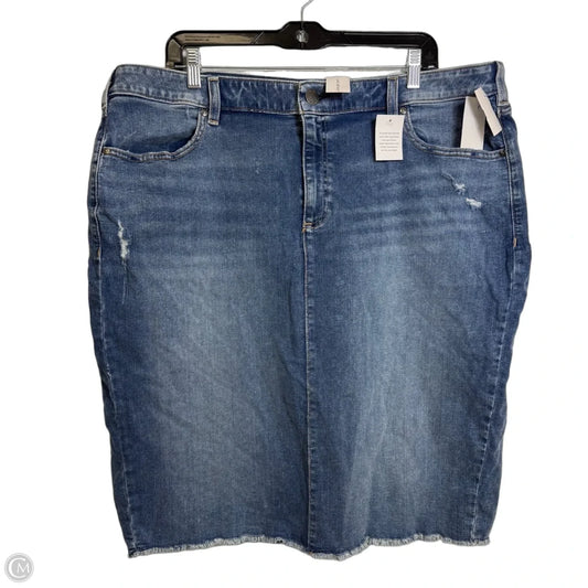 Skirt Mini & Short By Lane Bryant In Blue Denim, Size: 20