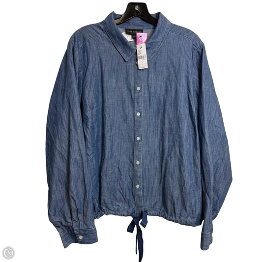 Top Long Sleeve By Lane Bryant In Blue Denim, Size: 20