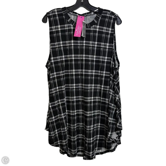 Top Sleeveless By Lane Bryant In Plaid Pattern, Size: 18