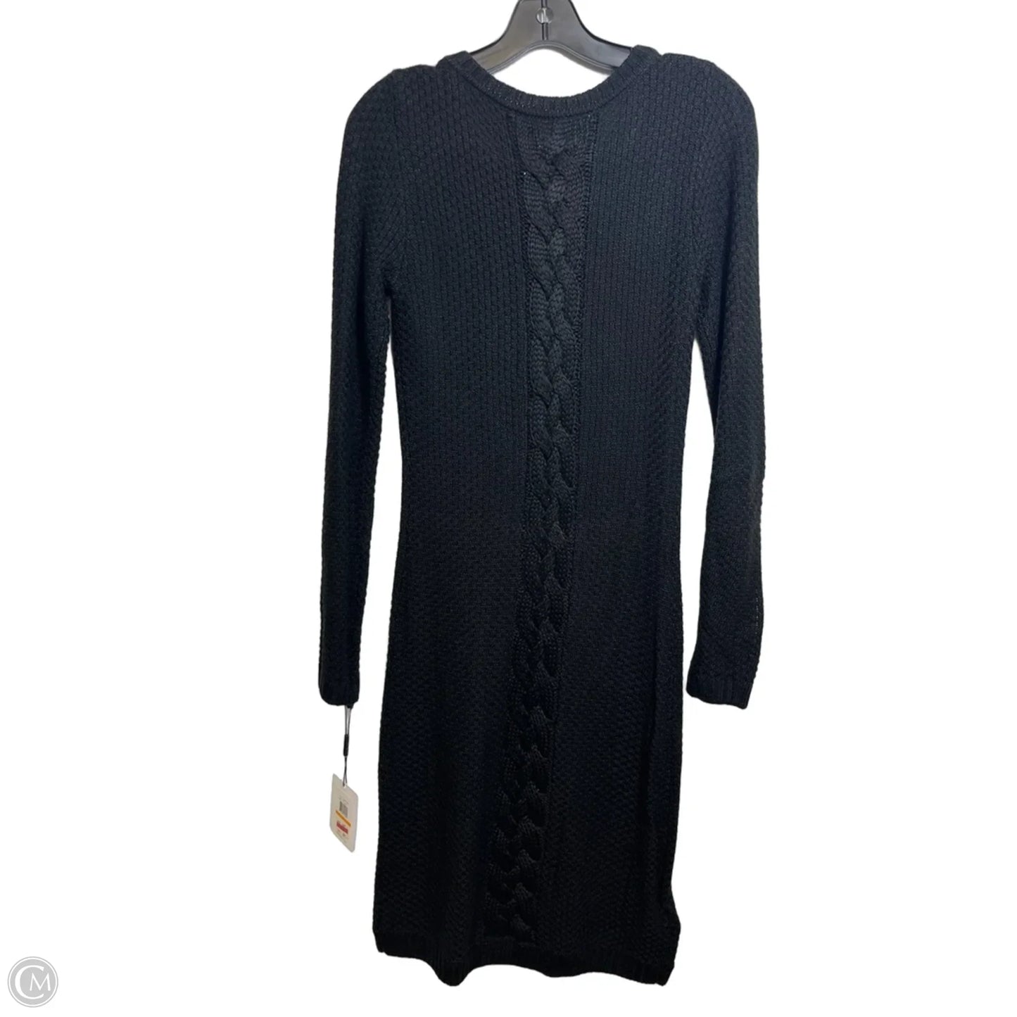 Sweater Dress Casual Short By Calvin Klein In Black, Size: S