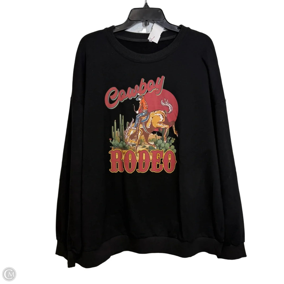 Top Long Sleeve By Cmf In Black, Size: 2x