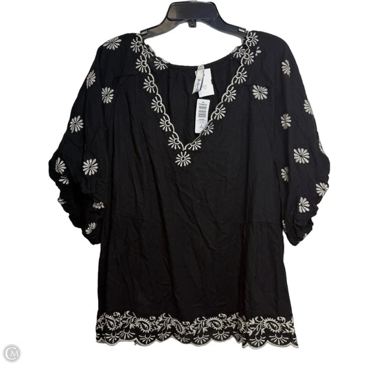 Top Short Sleeve By Torrid In Black, Size: 3x