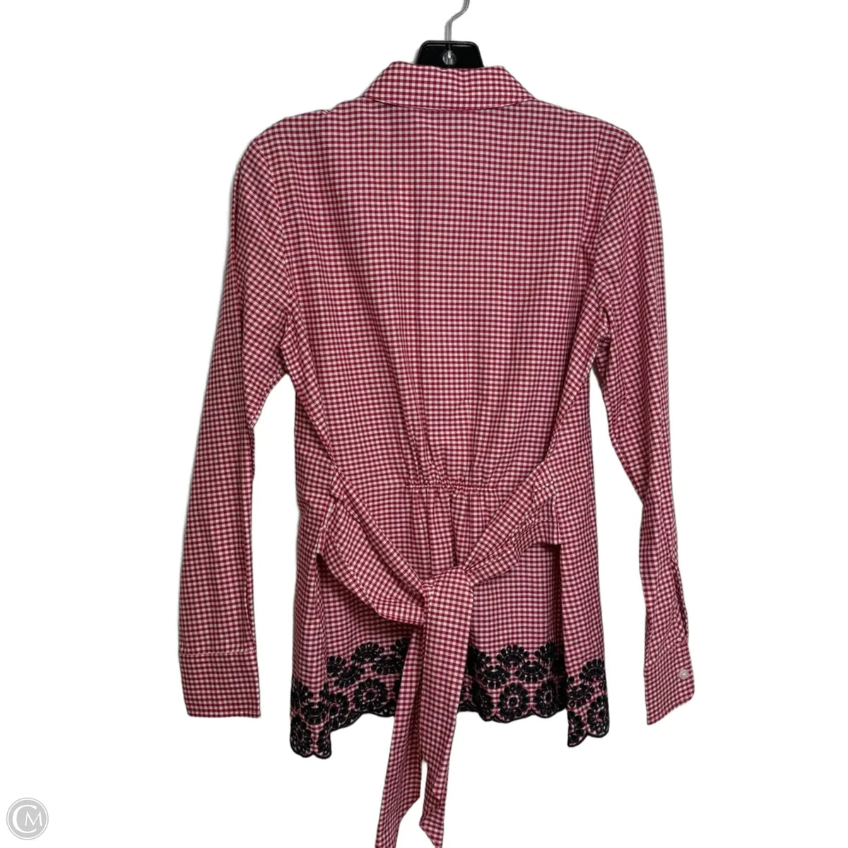 Top Long Sleeve By Tommy Hilfiger In Plaid Pattern, Size: S