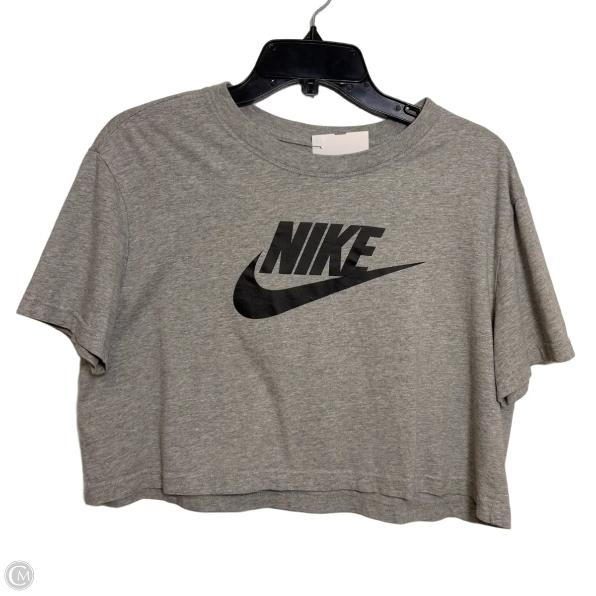 Athletic Top Short Sleeve By Nike Apparel In Grey, Size: M