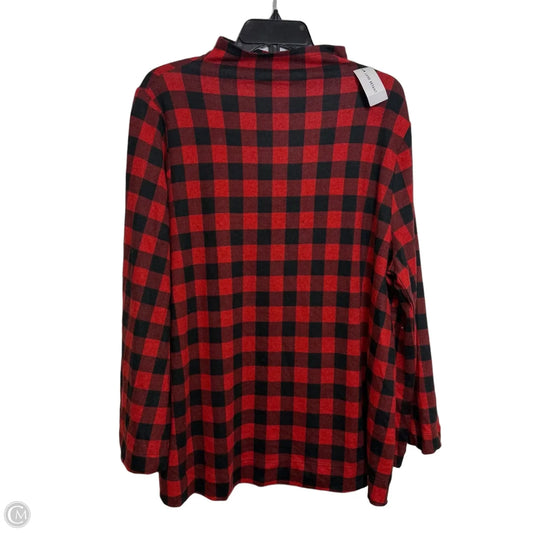 Top Long Sleeve By Lane Bryant In Plaid Pattern, Size: 22