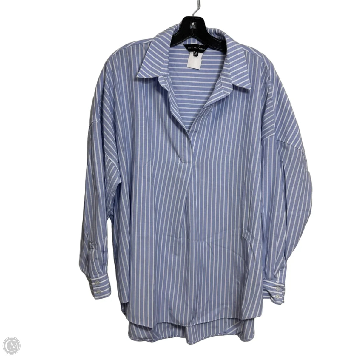 Top Long Sleeve By Clothes Mentor In Striped Pattern, Size: 14