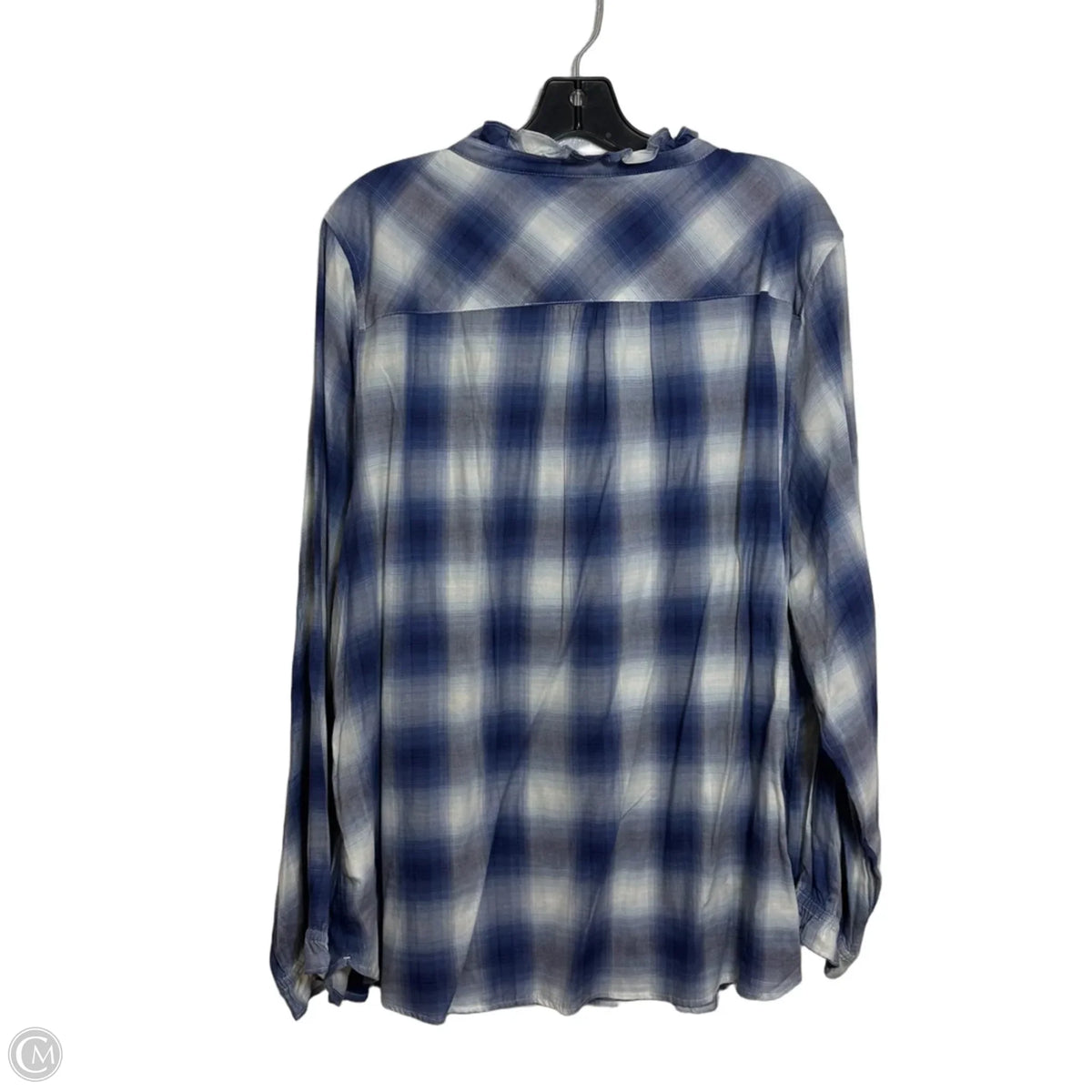 Top Long Sleeve By Talbots In Plaid Pattern, Size: 3x