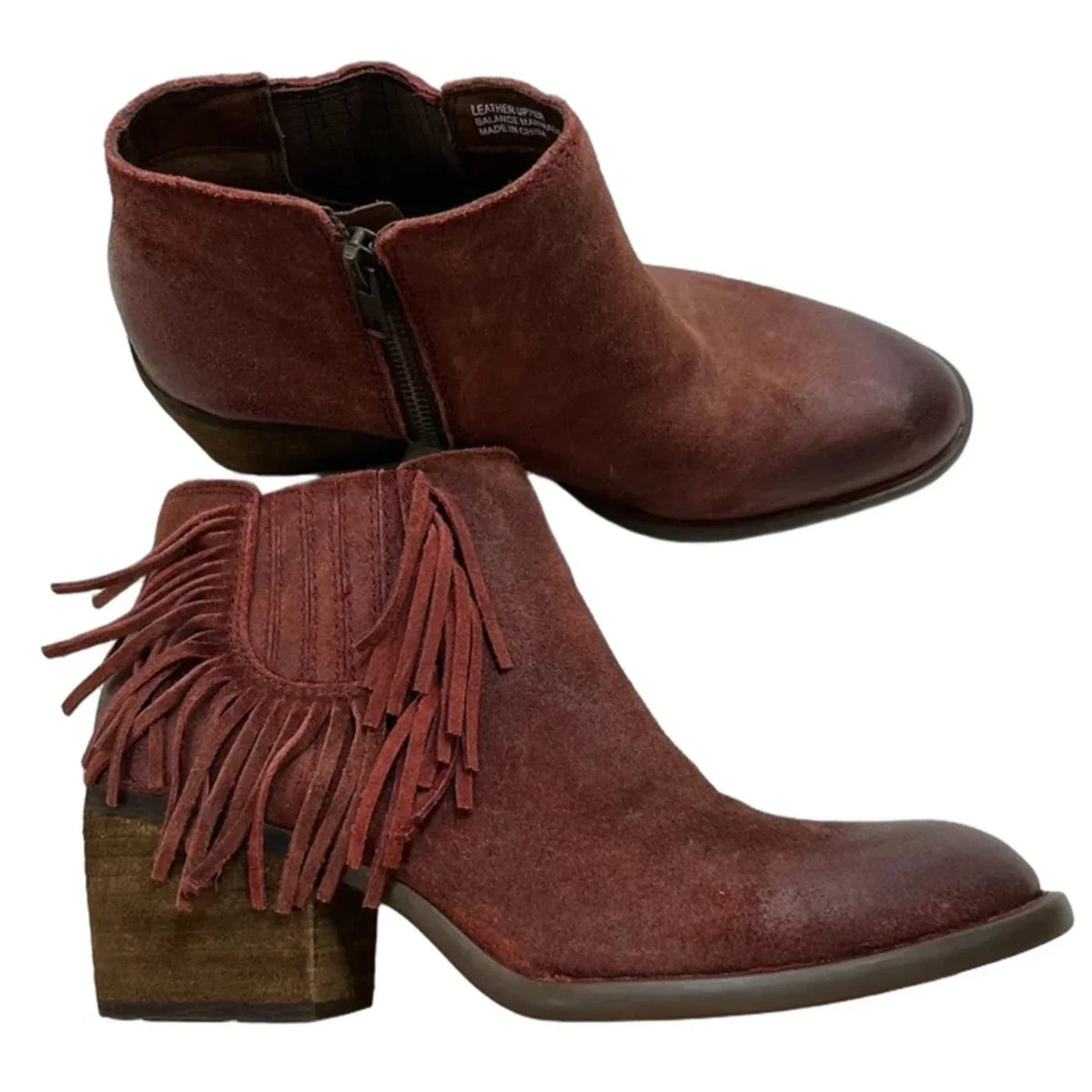 Boots Ankle Heels By Born In Red, Size: 7