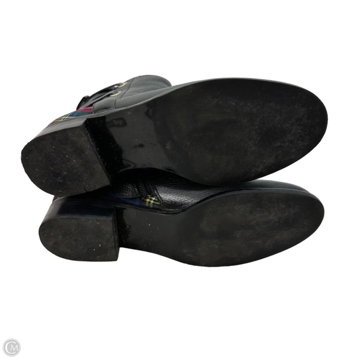 Boots Ankle Flats By Talbots In Plaid Pattern, Size: 7.5