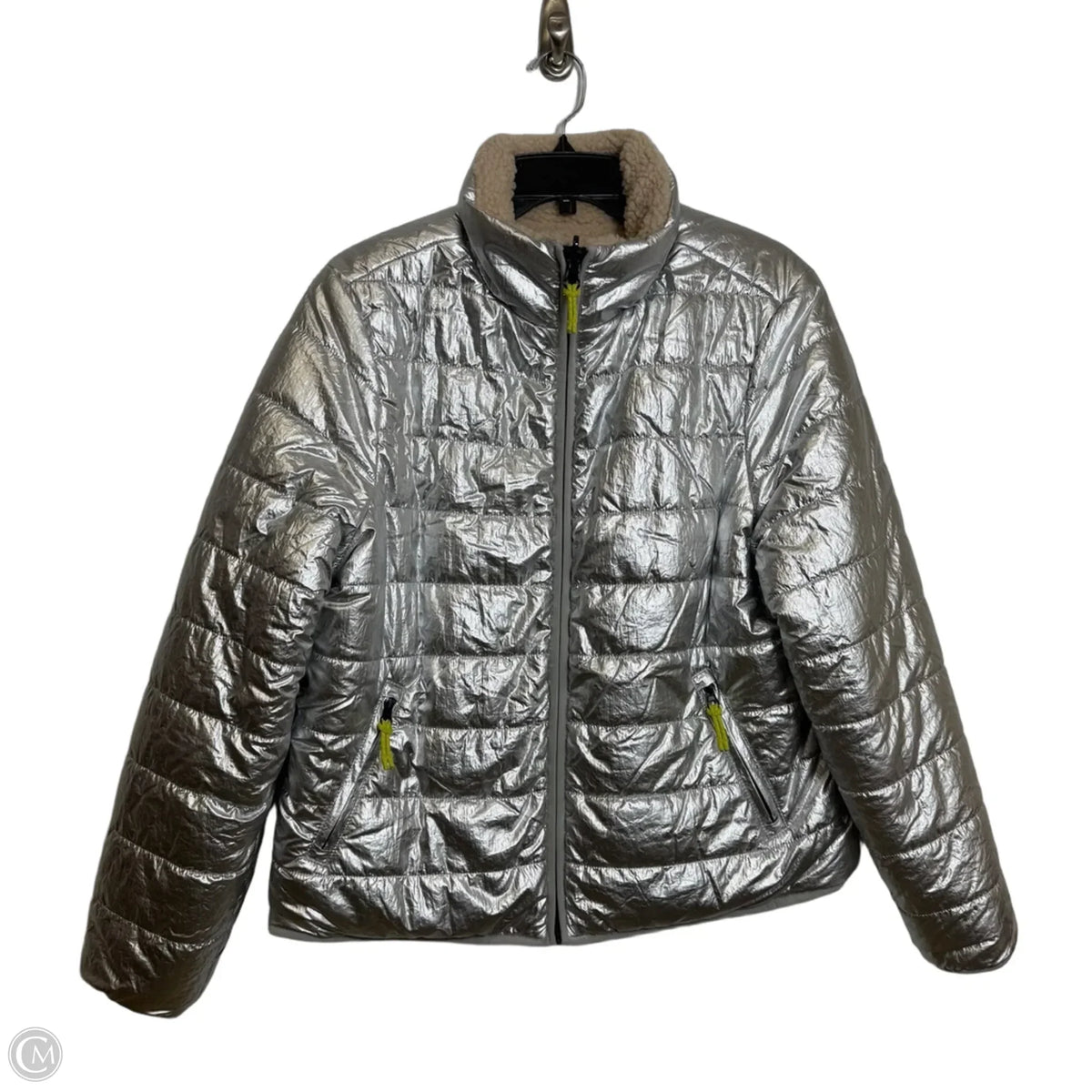 Reversible Jacket Puffer & Quilted By Boden In Silver, Size: 8