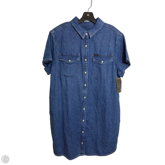 Dress Casual Short By Lee In Blue Denim, Size: Xl