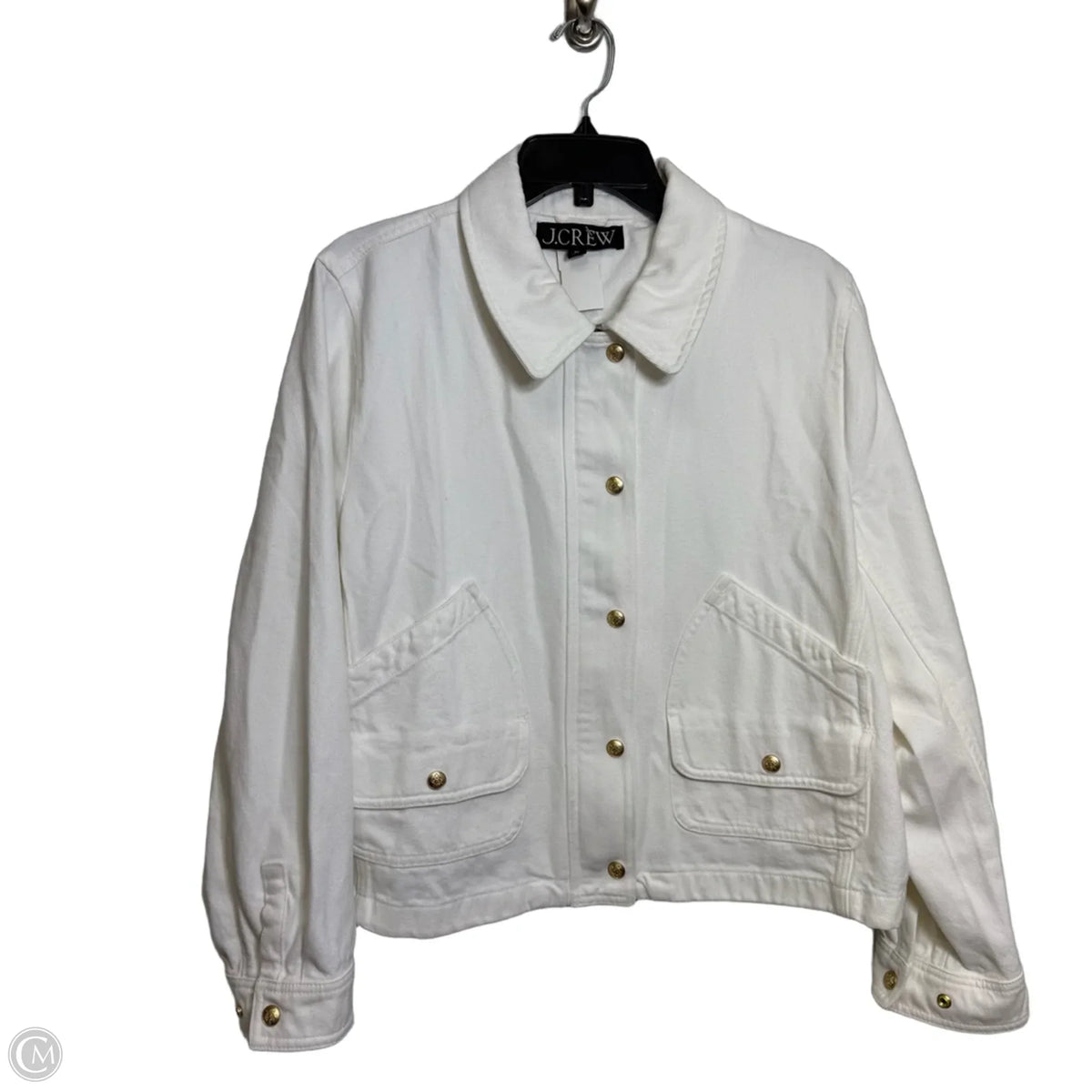 Jacket Denim By J. Crew In White, Size: Xl