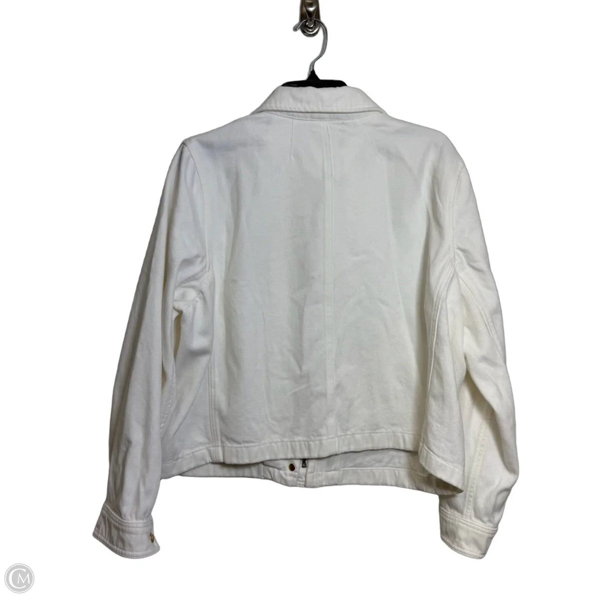 Jacket Denim By J. Crew In White, Size: Xl