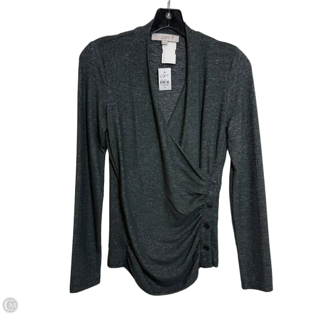Top Long Sleeve By Loft In Grey, Size: Xs