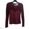 Top Long Sleeve By Loft In Maroon, Size: S