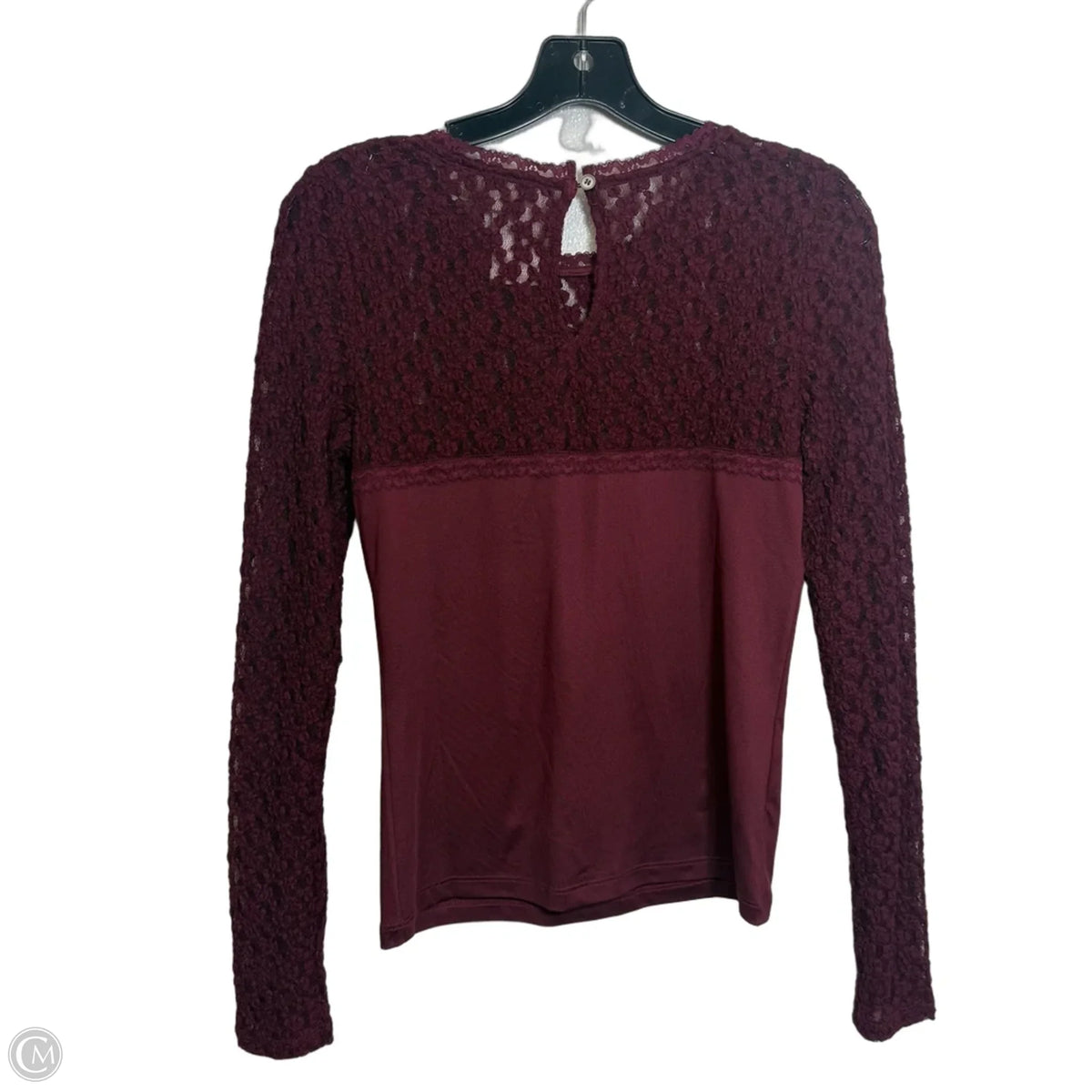 Top Long Sleeve By Loft In Maroon, Size: S