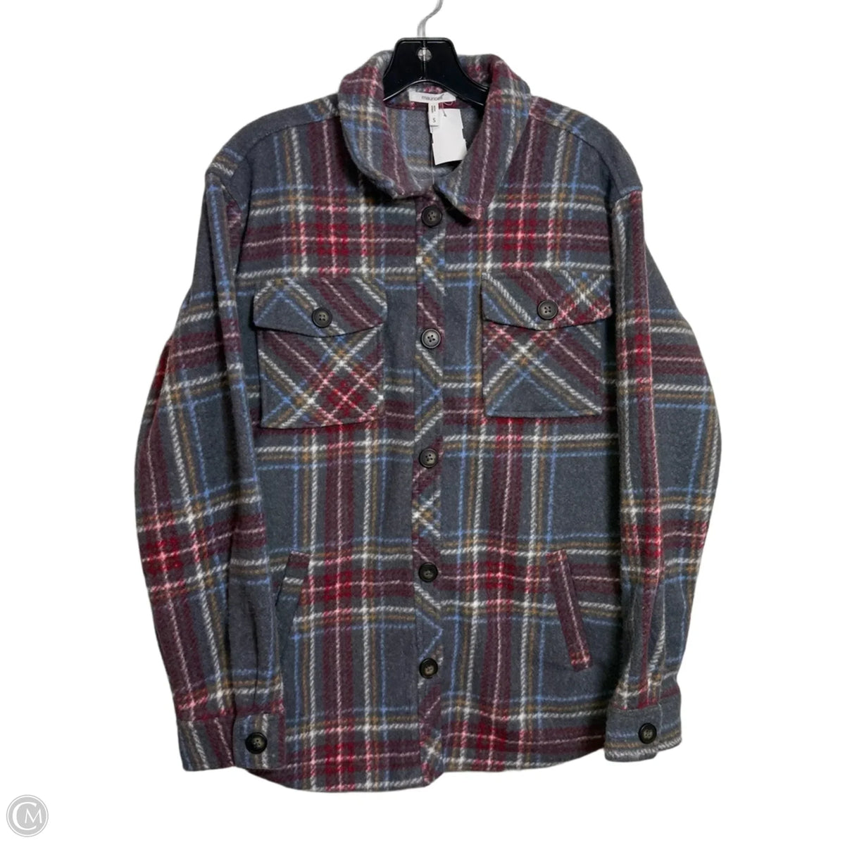 Jacket Shirt By Maurices In Plaid Pattern, Size: S
