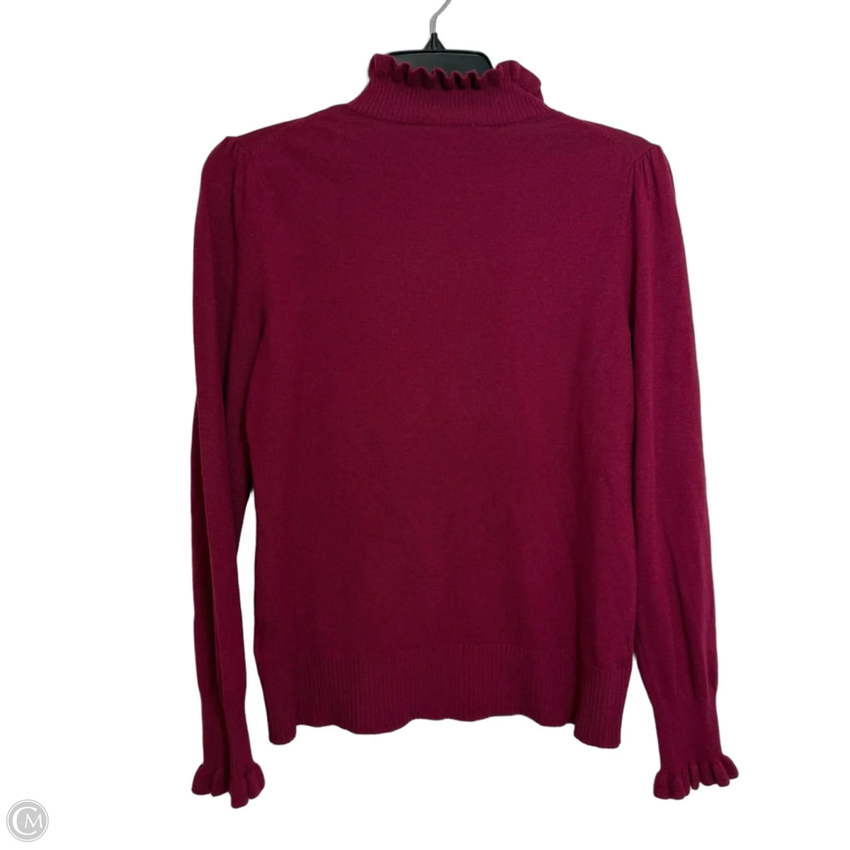 Top Long Sleeve By Cece In Maroon, Size: M