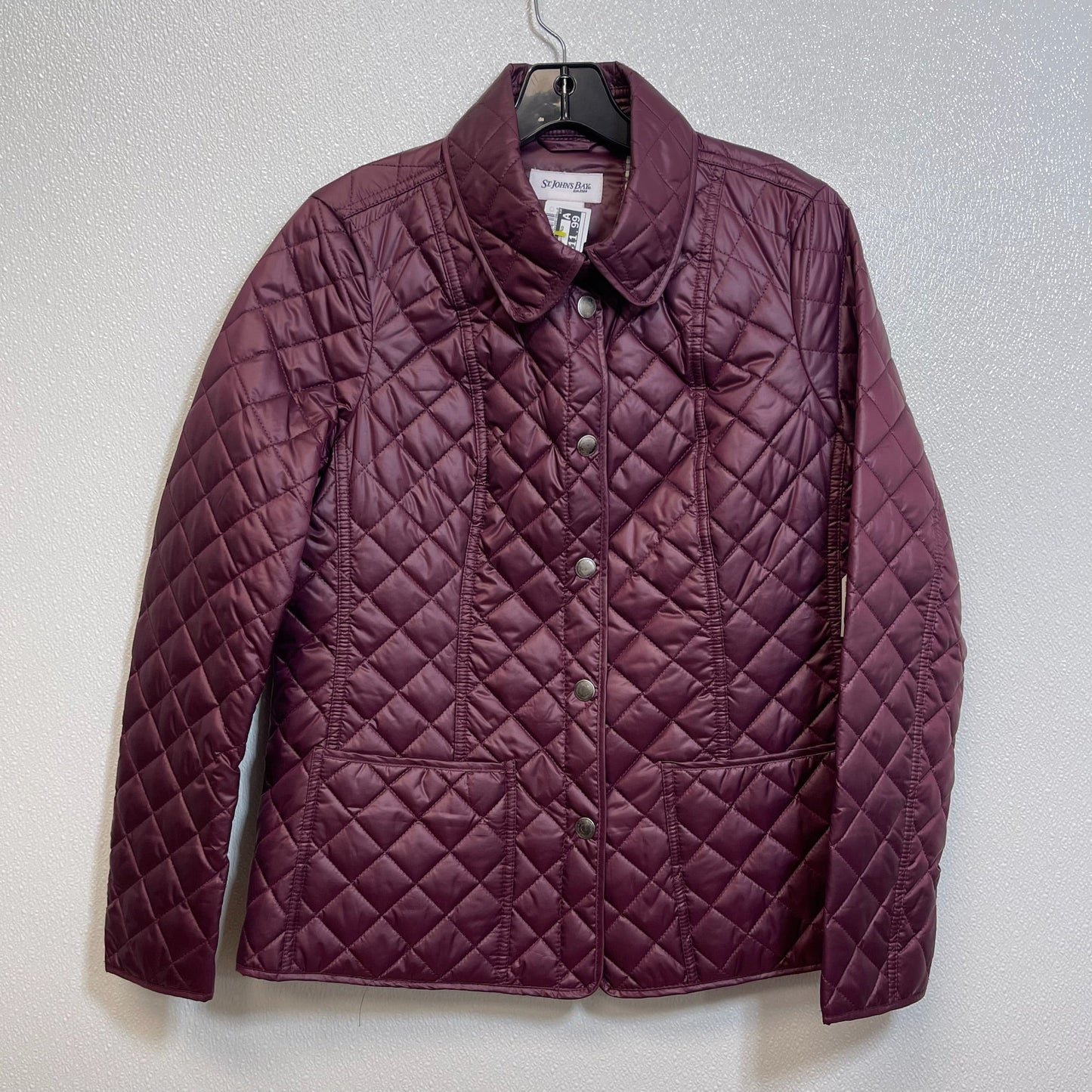 Jacket Puffer & Quilted By St Johns Bay O In Wine, Size: S