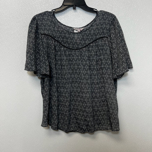 Top Short Sleeve By Nanette Lepore In Grey, Size: Xl