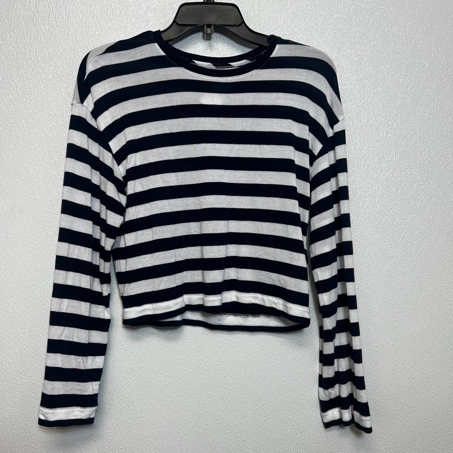 Top Long Sleeve Basic By Madewell In Striped, Size: M