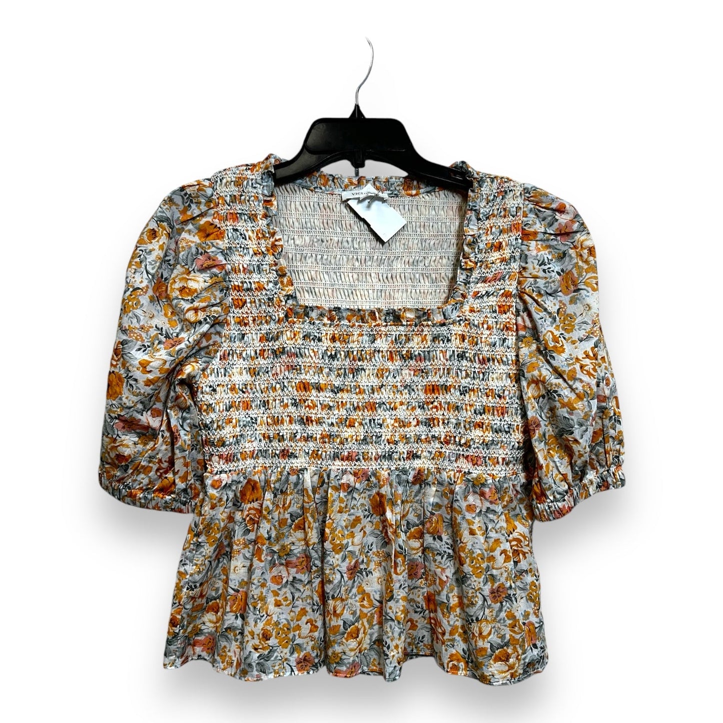 Top Short Sleeve Basic By Vici In Flowered, Size: S