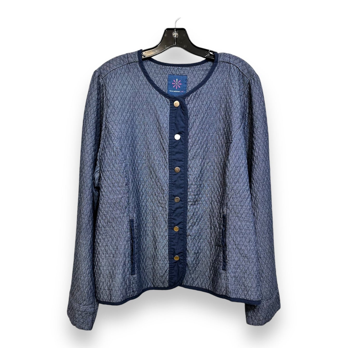 Sweater Cardigan By Isaac Mizrahi Live Qvc In Denim, Size: Xl