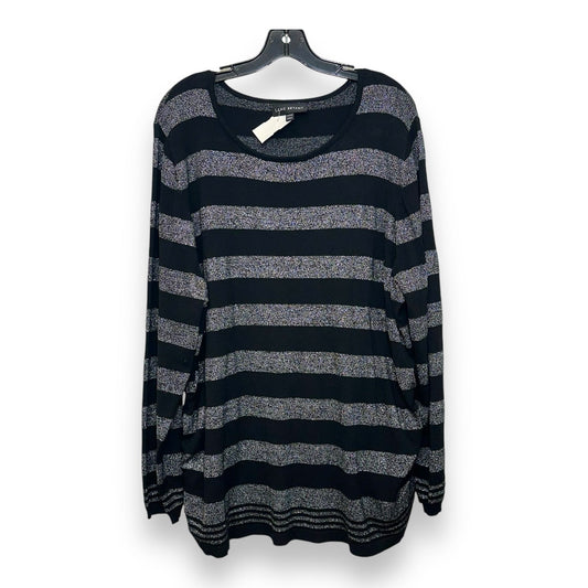 Top Long Sleeve Basic By Lane Bryant In Striped Pattern, Size: 2x