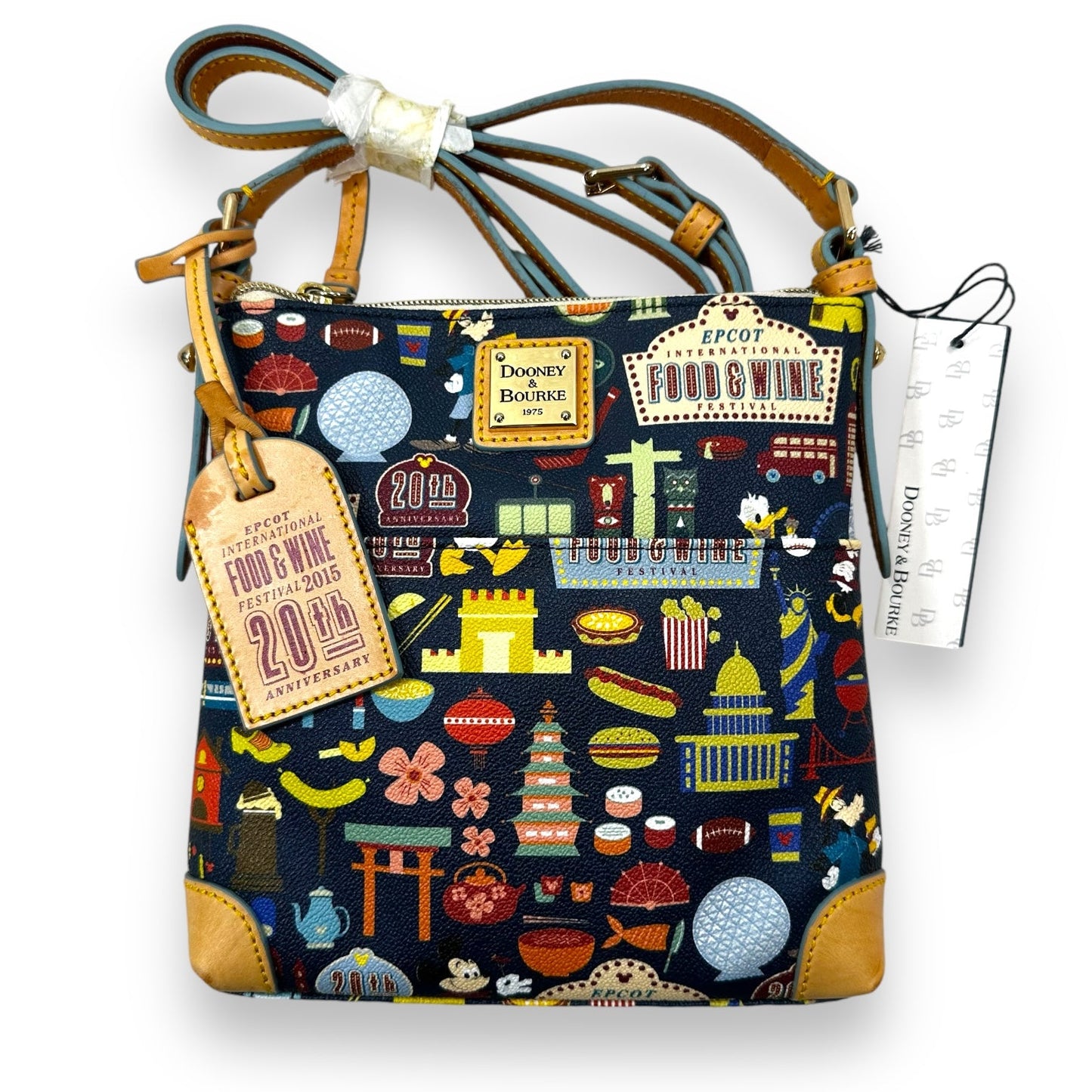 Disney Dooney & Bourke 2015 EPCOT Food & Wine Festival Crossbody Designer, Size: Medium