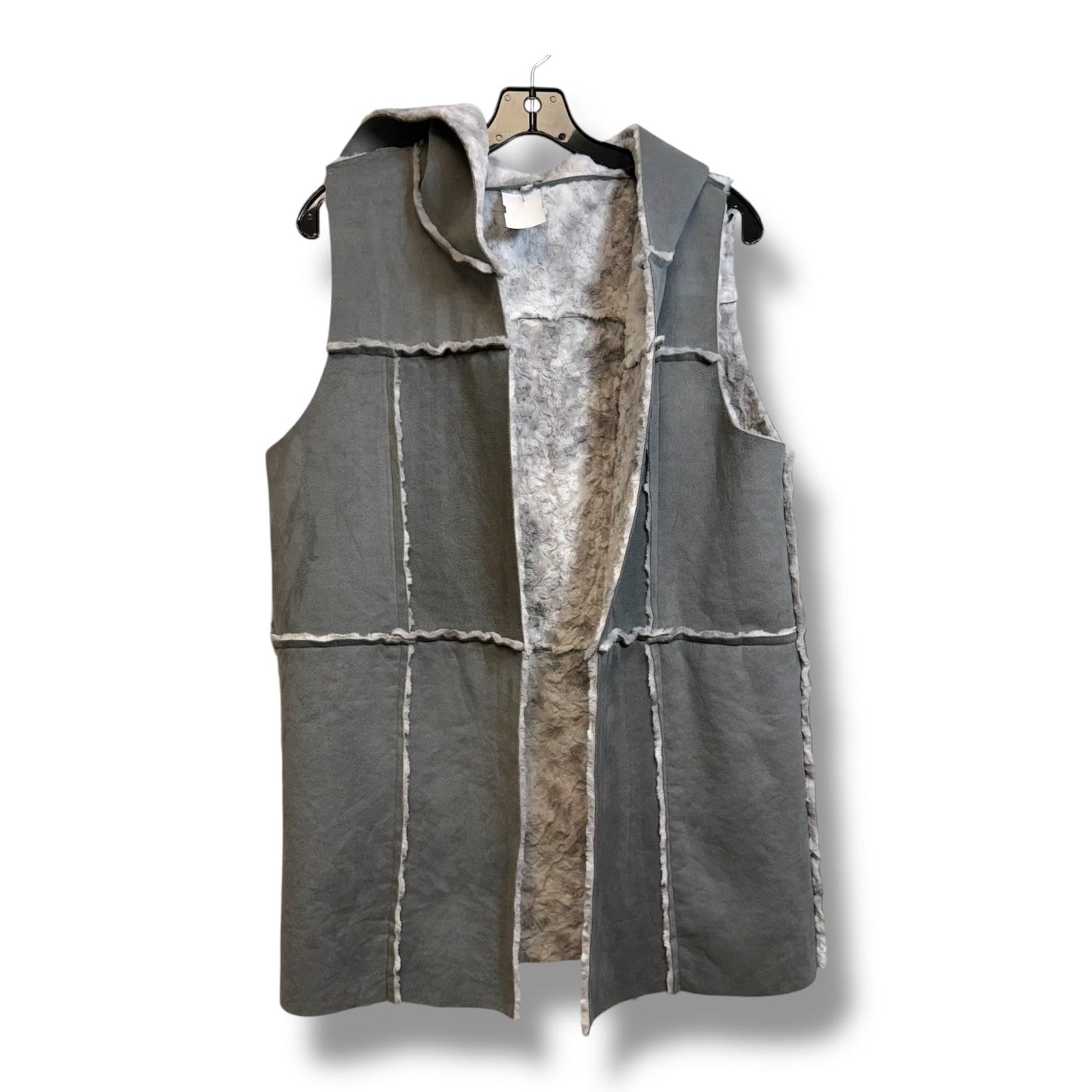 Vest Faux Fur & Sherpa By Hayden La In Grey, Size: S