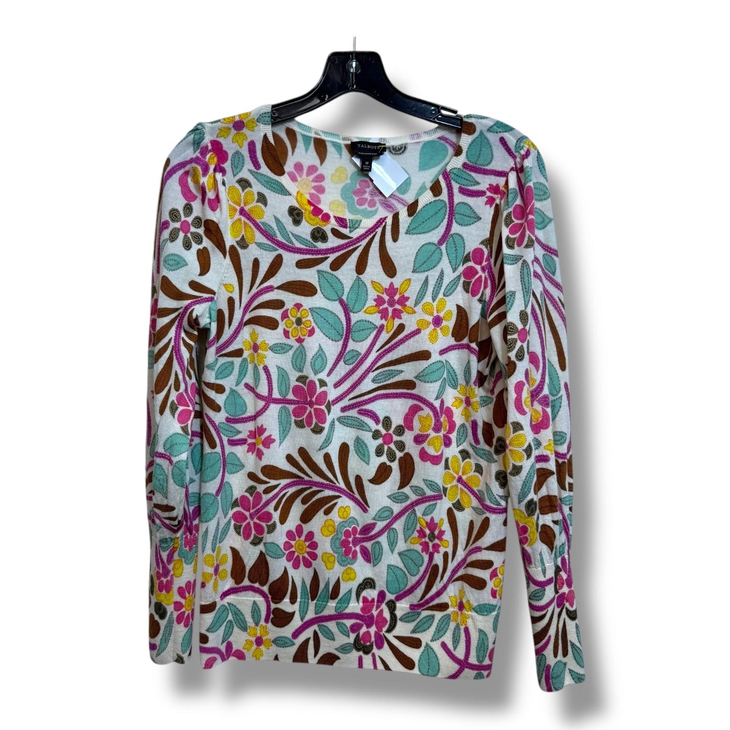 Top Long Sleeve By Talbots In Multi-colored, Size: M