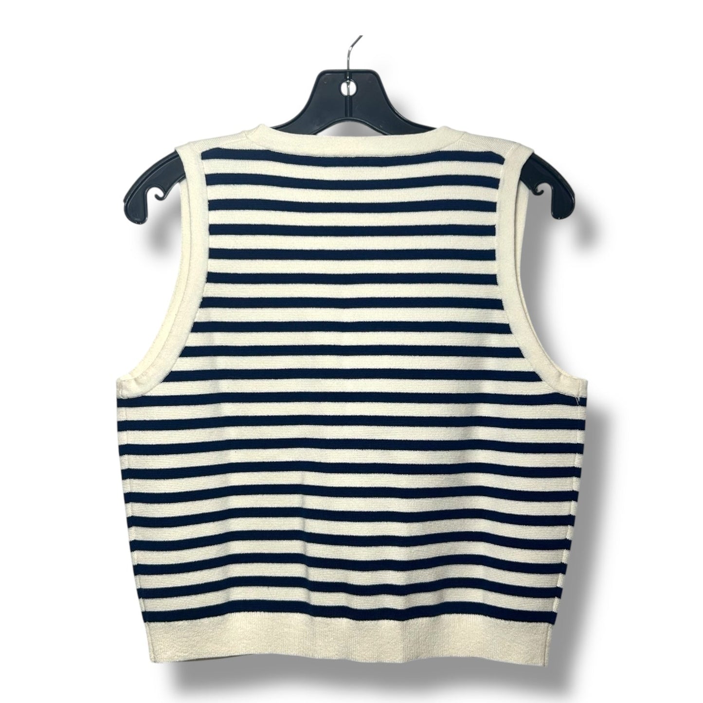 Vest Sweater By J. Crew In Striped Pattern, Size: M