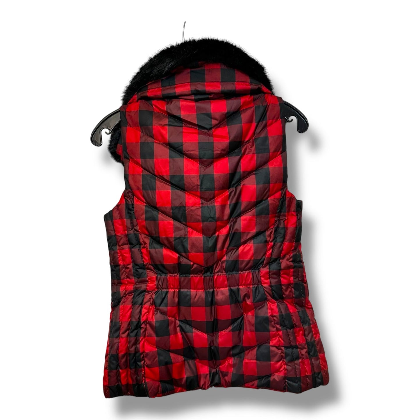 Vest Puffer & Quilted By Talbots In Plaid Pattern, Size: Xs